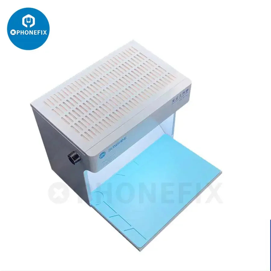 Phonefix Sunshine SS-917C dust-free working table for screen cleaning, anti-dust workbench with screen tool features.