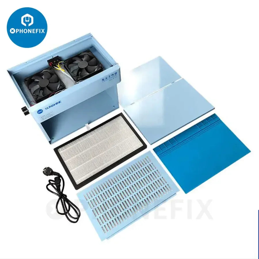 PhoneFix Sunshine SS-917C dust-free working table for screen cleaning, featuring anti-dust workbench and screen tool design.