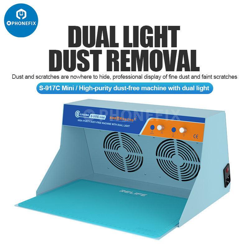 Sunshine SS-917C dust-free working table cleaning anti-dust workbench with screen tools, designed for phone repair and cleaning.