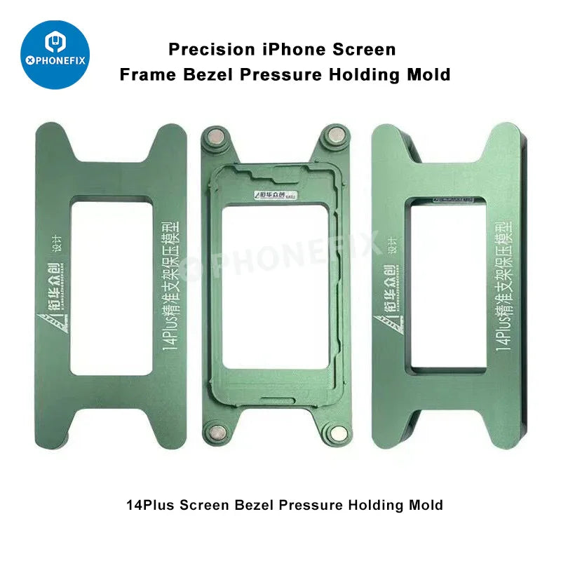 PhoneFix iPhone X-16 Pro Max screen frame bezel pressure holding mold, a tool for screen repair and assembly.