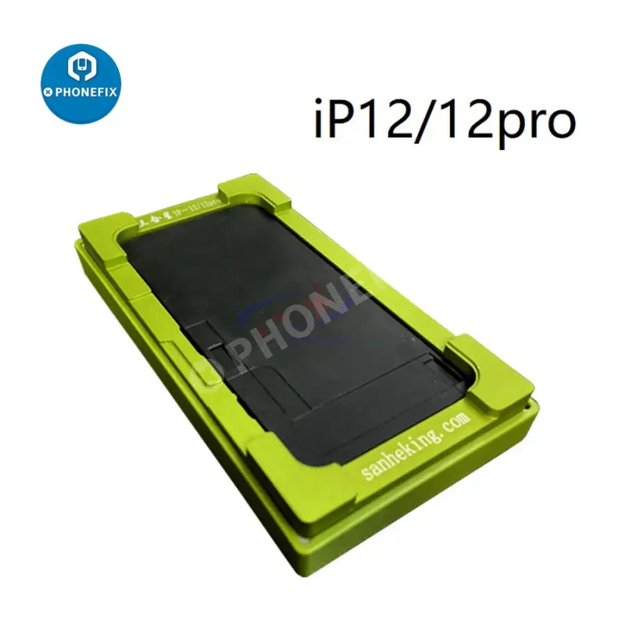 PhoneFix 2-in-1 lamination mold for iPhone X to 16 Pro Max LCD screen refurbishing, helps align screens during repair.