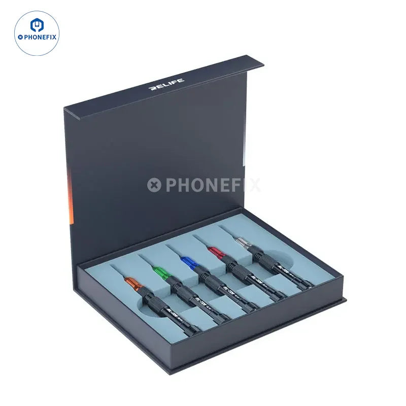 RELIFE RL-726 3D torque screwdriver with strong magnetic bits, ideal for precise screwdriving and electronic repairs.