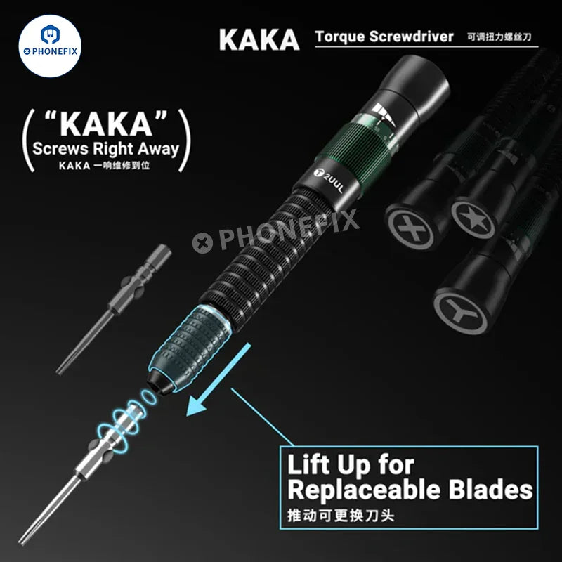 PHONEFIX 2UUL KAKA torque screwdriver for phone repair, basic screwdriver tool with ergonomic handle and precision tip.