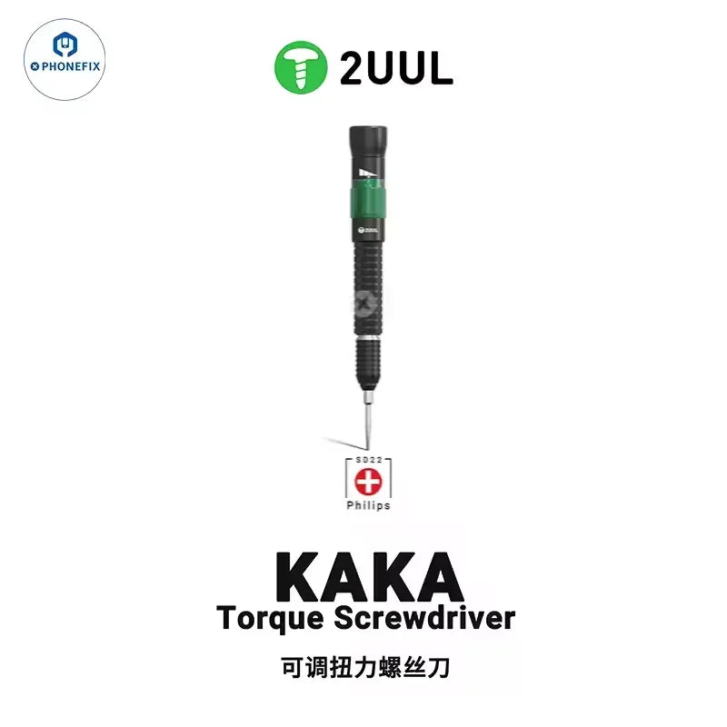 PHONEFIX 2UUL KAKA torque screwdriver for phone repair, showing the precise tool with ergonomic handle and screwdriver tip.