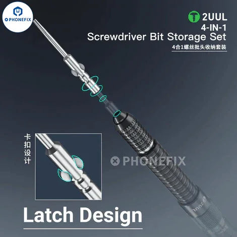 PHONEFIX 2UUL KAKA torque screwdriver for phone repair, showing the precision screwdriver with ergonomic handle and interchangeable bits.