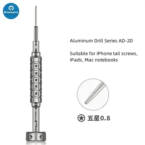 PHONEFIX Precision Everyday Screwdriver Kit with 0.8mm P2 Pentalobe screwdriver for phone repair and professional tool use