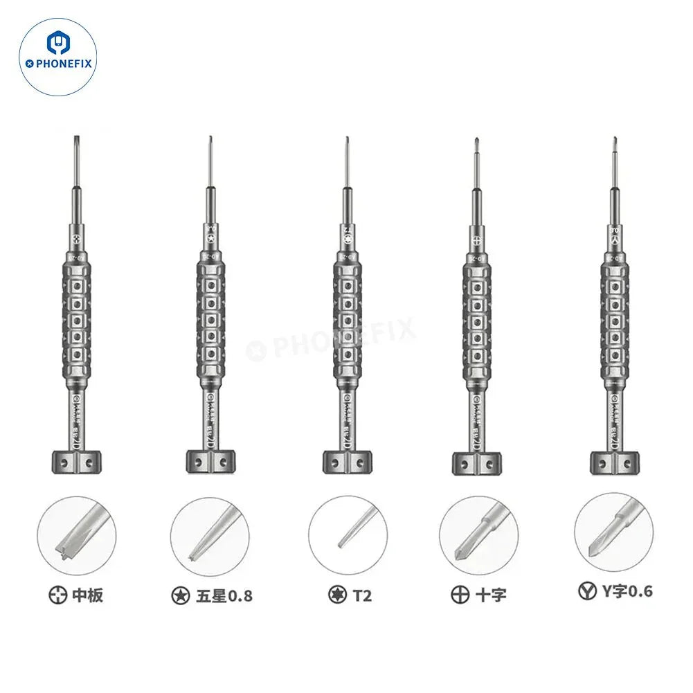 PHONEFIX Precision Everyday Screwdriver Kit with multiple screwdriver bits for phone repair and electronics maintenance.