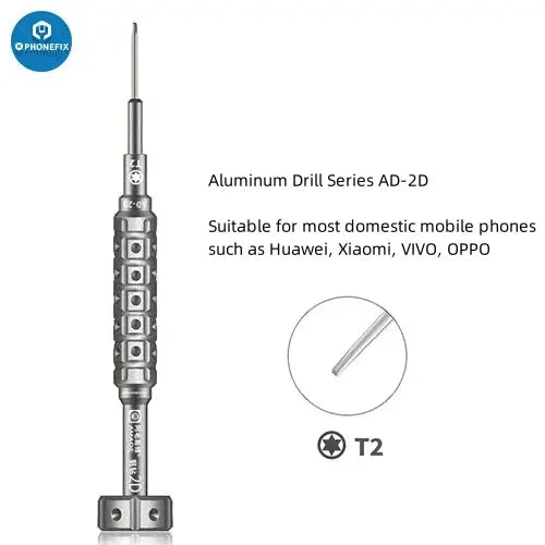 PHONEFIX Precision Everyday Screwdriver Kit with 0.8mm P2 Pentalobe tip for phone repair and professional tool use.