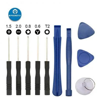 PHONEFIX Kit d'outils d'ouverture d'écran et de tournevis tout-en-un pour la réparation de téléphones, comprenant divers outils pour ouvrir et réparer les smartphones.