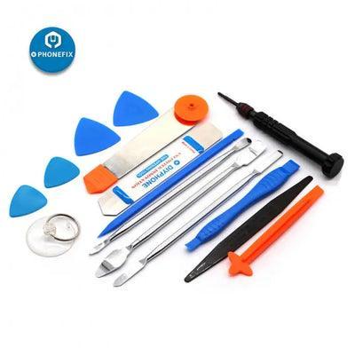 PHONEFIX Kit d'outils et de tournevis tout-en-un pour l'ouverture d'écran et la réparation de téléphones, comprenant divers outils pour l'ouverture de l'écran et de l'appareil.