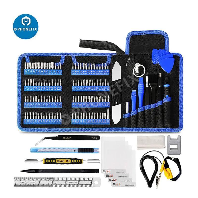 PhoneFix all-in-1 professional electronic repair toolkit with screwdriver tools for laptops, PCs, tablets, and phones.