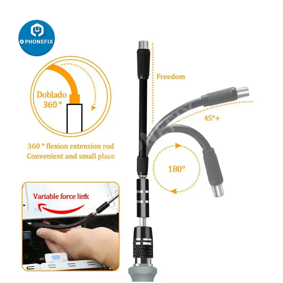 PhoneFix magnetic precision screwdriver set with 117 tools, ideal for phone, laptop, and tablet repair.