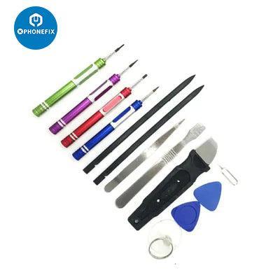 PhoneFIX multifunctional screwdriver toolkit with anti-slip handles and phone opening tools for mobile repair.