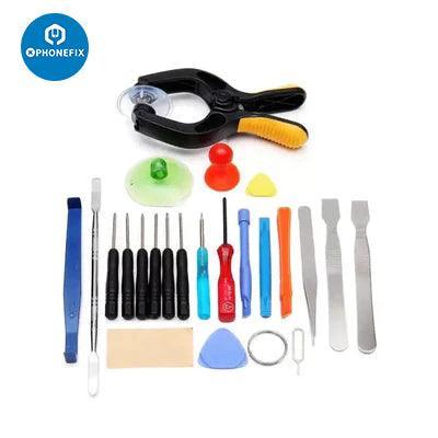 PhoneFIX multifunctional screwdriver set with anti-slip handle and phone opening tools for mobile repair.