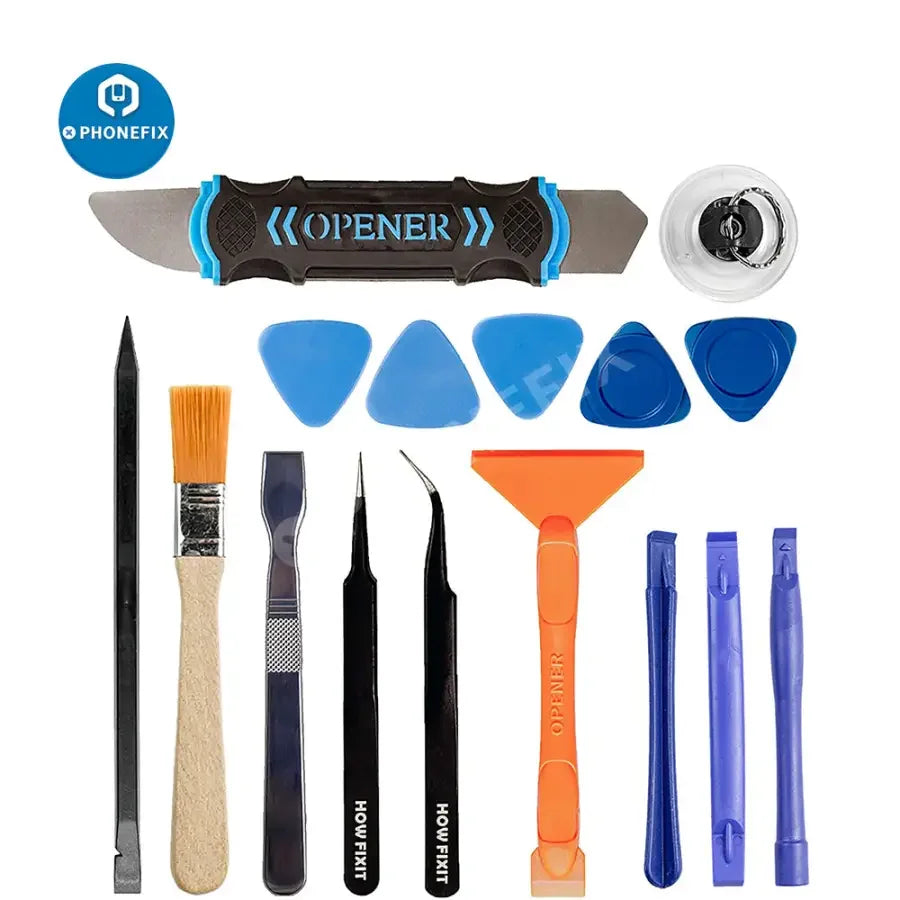 PHONEFIX All-in-1 LCD screen opening toolkit with screwdriver set for phone repair, includes various tools for device disassembly.