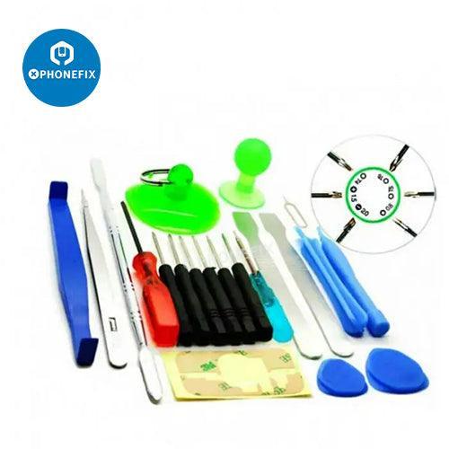 PHONEFIX DIY phone repair toolkit with all-in-one screwdriver set and pry tools for iPhone screen opening and repairs.
