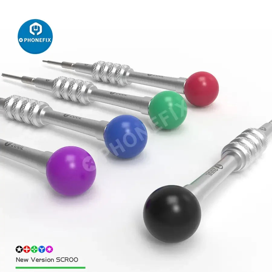 PhoneFix 2UUL Scroo Lollipop screwdriver set with five precision screwdrivers for phone repair and electronic device maintenance.