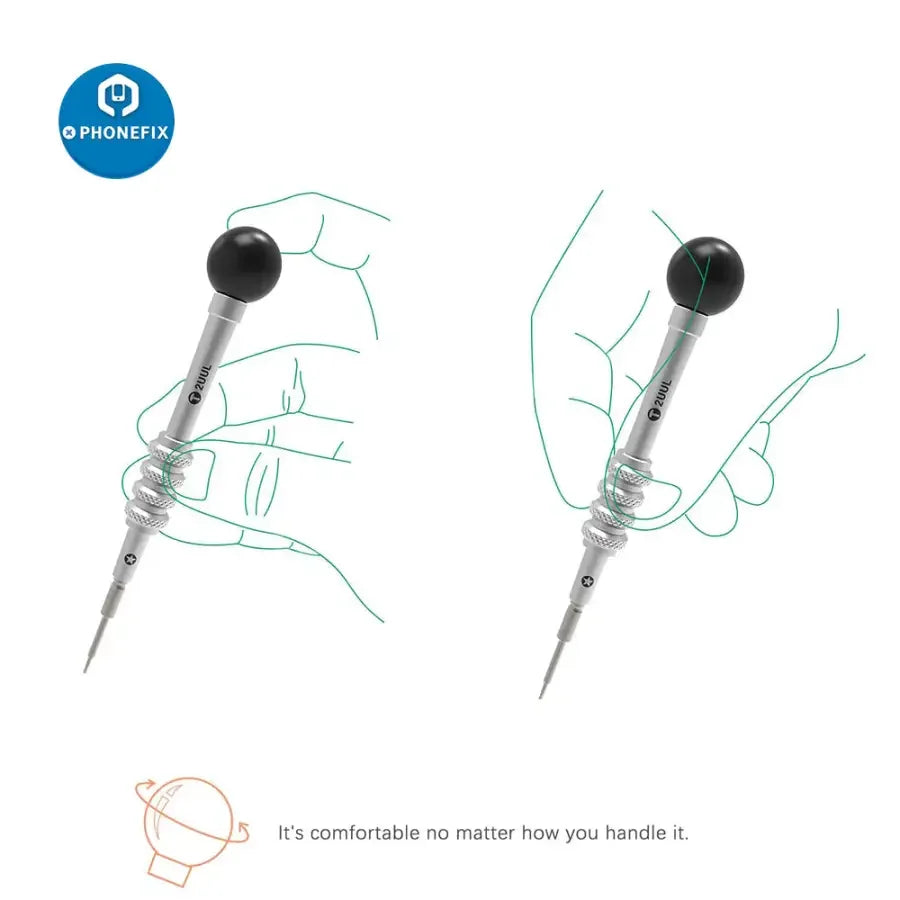 PHONEFIX 2UUL Scroo Lollipop screwdriver set with 5 precision screwdrivers for phone repair and electronics maintenance.