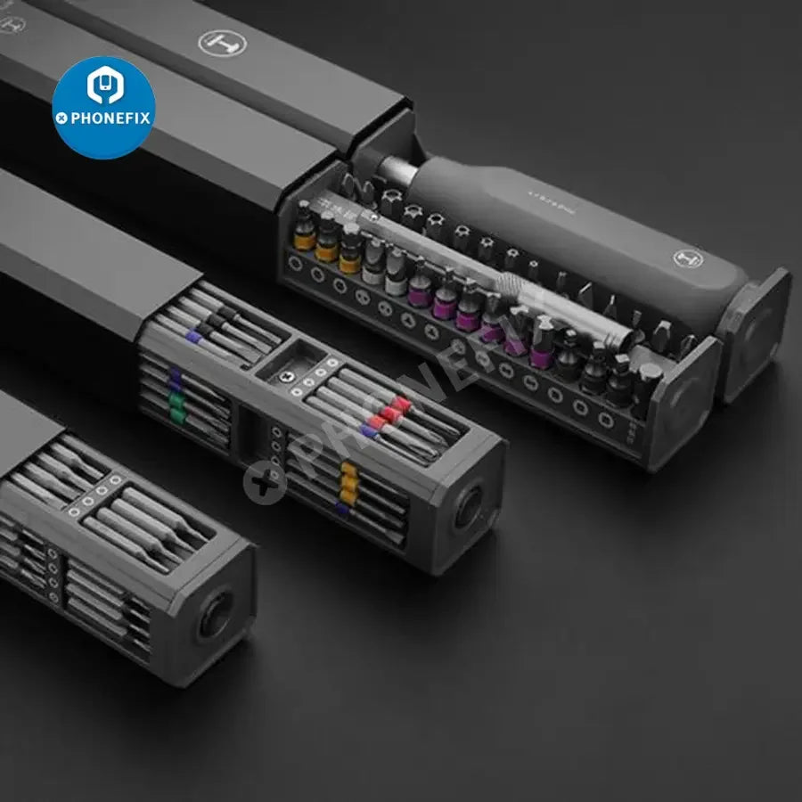 PHONEFIX precision magnetic screwdriver set with dismountable bits, ideal for phone repair and electronics maintenance.