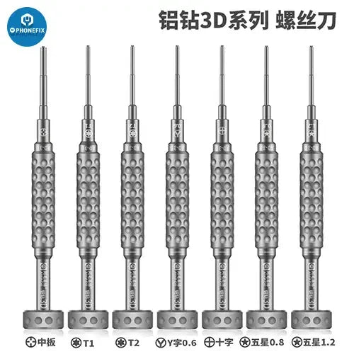 Amaoe 3D Screwdriver with S2 alloy steel bit for phone, MacBook, and iPad repair, by PHONEFIX, tool for electronics repair.