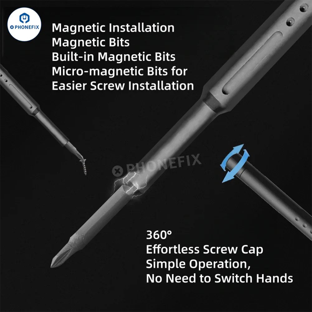 PHONEFIX 49-in-1 precision screwdriver set with various screwdrivers for mobile phone and laptop repair tools.