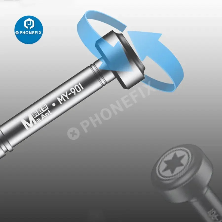 PhoneFix MaAnt MY-901 professional maintenance screwdriver kit with various precision screwdrivers for phone repair.
