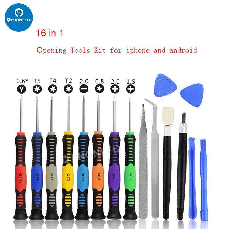 PHONEFIX All-in-1 Spudger Pry Tool Kit for phone screen opening and repair with screwdriver set, ideal for smartphone repair projects.