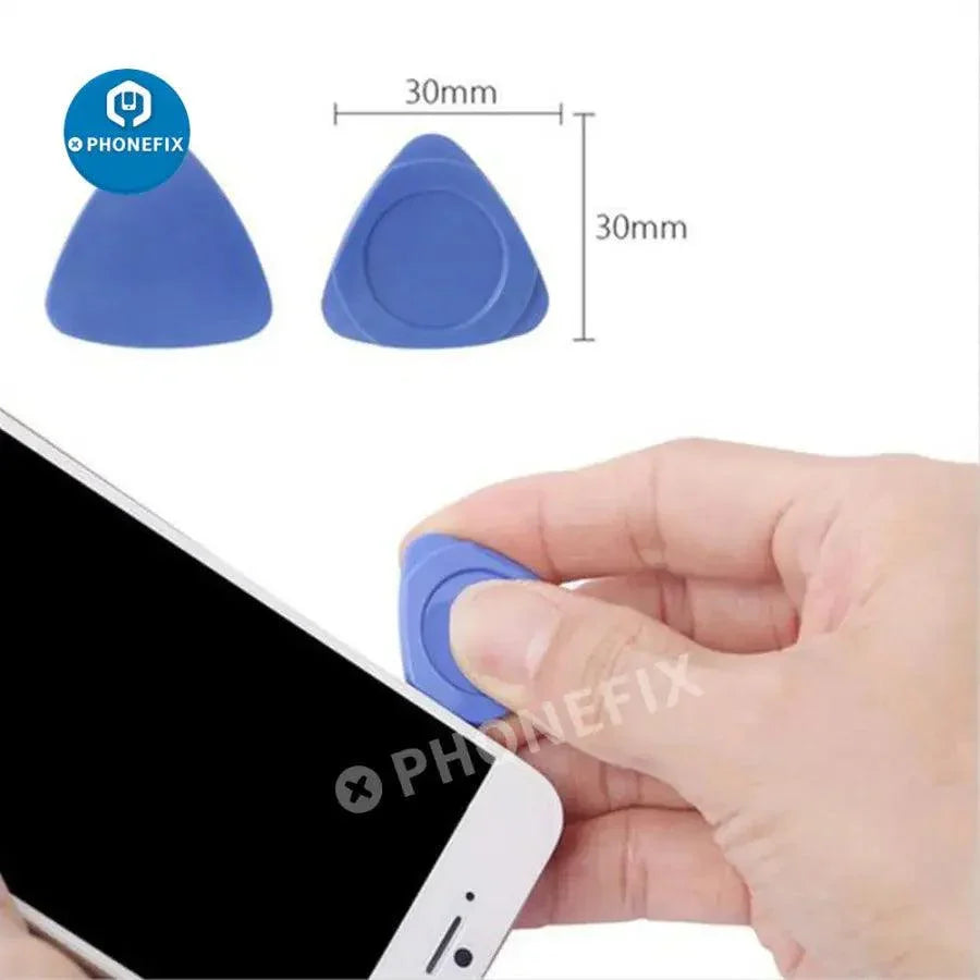 PhoneFix all-in-1 spudger pry tool and screwdriver set for phone screen opening and repair, includes various precision tools.