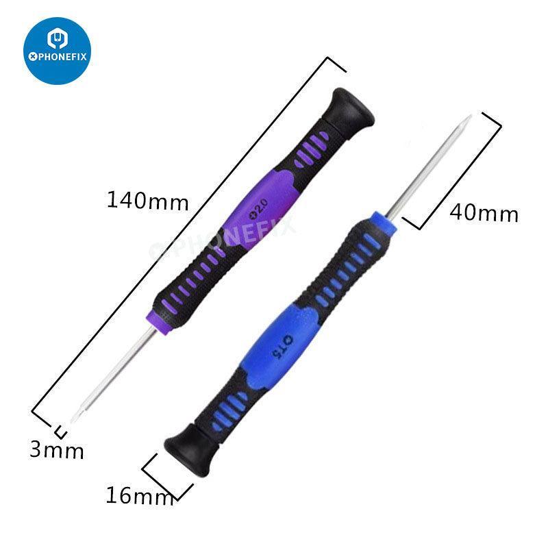 PHONEFIX all-in-1 spudger pry toolset for phone screen opening and repair, includes screwdrivers and repair tools.