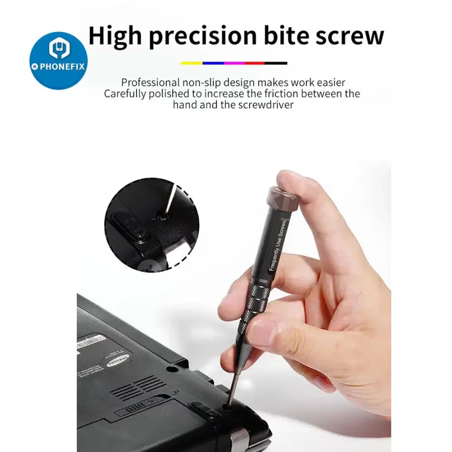 PhoneFix professional laptop and MacBook Pro screwdriver set with precision tools for MacBook Air and Pro disassembly.