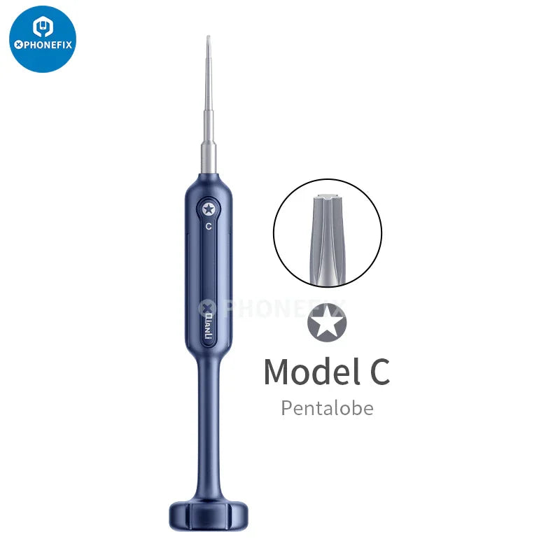PhoneFix Qianli 2D Flyfish Phillips screwdriver set for iPhone disassembly and repair, featuring precision screwdriver tips.