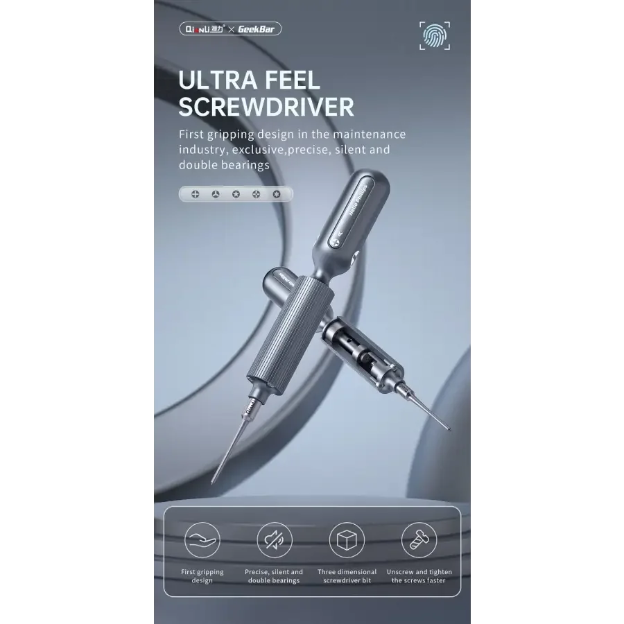 PhoneFix Qianli 3D Ultra Feel screwdriver set with precision Phillips screwdrivers for phone disassembly tools.