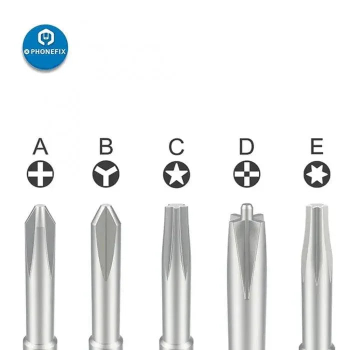 Qianli MEGA-IDEA 2D iFlying Screwdriver Kit by PHONEFIX for opening and repairing smartphones with precision screwdriver tools.