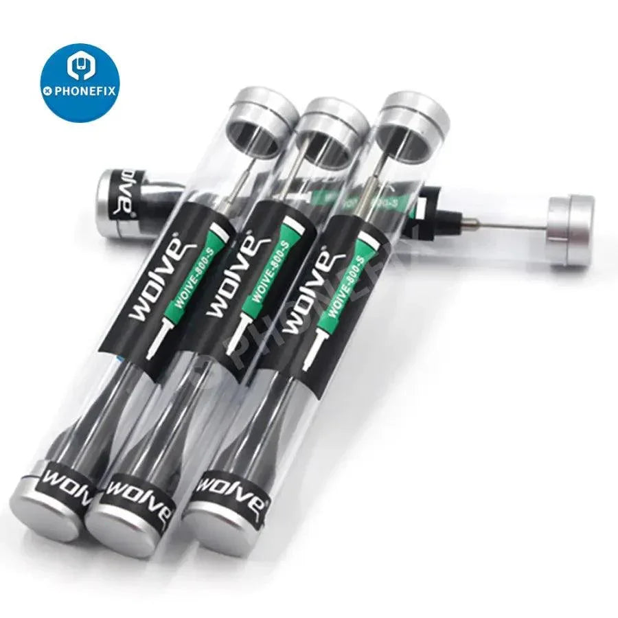 PhoneFix WOLVE-800 3D non-slip precision screwdriver with black handle for phone repair and electronics repair tools.