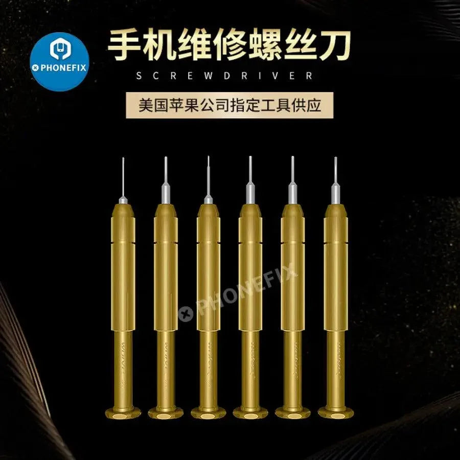 PhoneFix WOLVE-800 3D non-slip precision screwdriver with black handle for phone repair, 0.8mm tip, high-accuracy tool