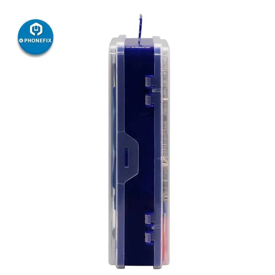 PhoneFix multi-bit screwdriver set with blue handle, ideal for phone opening and repair tasks, compact and versatile tool kit.