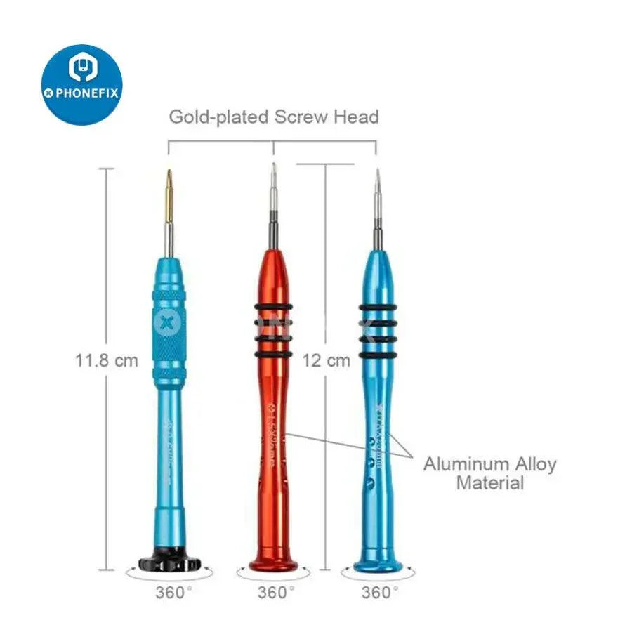 16-piece DIY phone repair screwdriver kit with mini precision screwdrivers from PHONEFIX, ideal for smartphone repair projects.