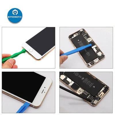 PhoneFix 25-in-1 phone disassembly screwdriver set with pry tools for battery replacement and repair tasks.