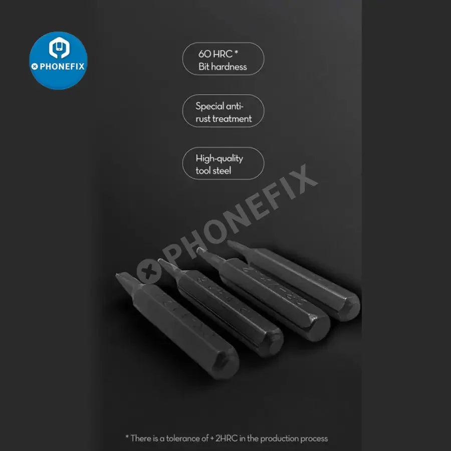 PHONEFIX 25-in-1 small screwdriver kit with various precision screwdrivers for iPhone opening and repair tasks.