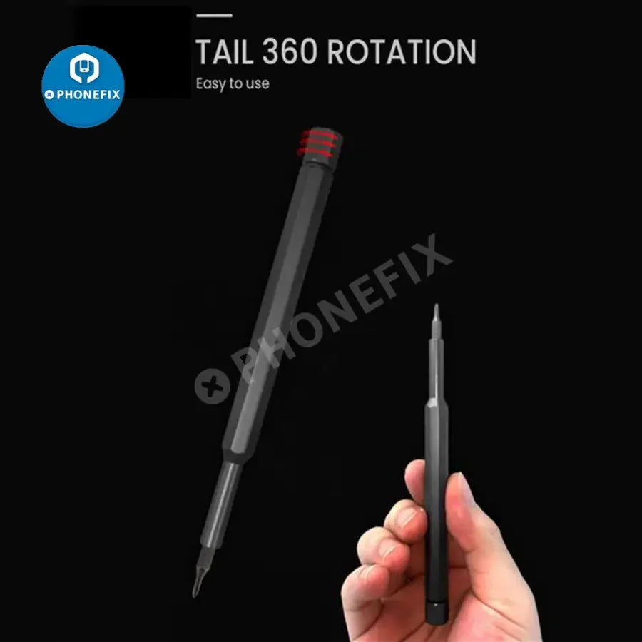 PHONEFIX 25-in-1 small screwdriver kit with various precision screwdrivers for iPhone opening repair and DIY electronics repair.