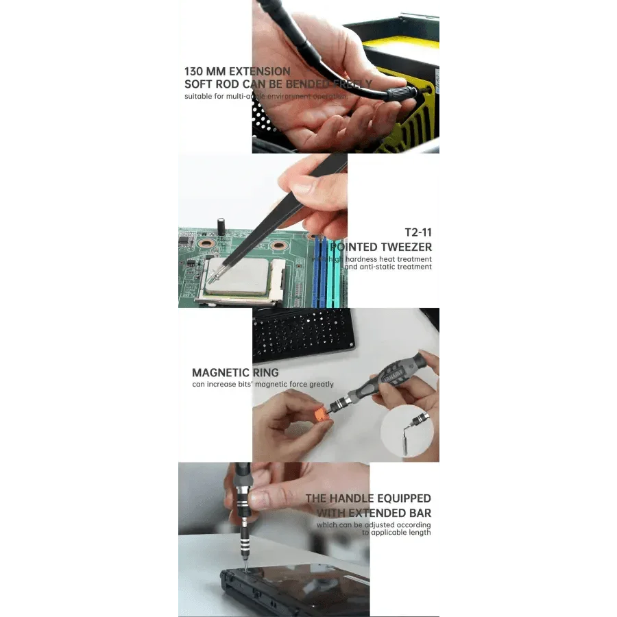 JAKEMY 106-in-1 precision screwdriver set with magnetic screwdriver tools, ideal for phone and electronics repair by PHONEFIX.