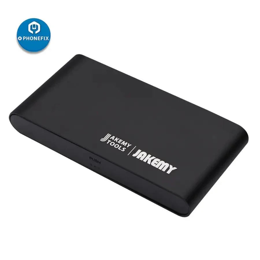 JAKEMY JM-8170 magnetic screwdriver set by PHONEFIX, DIY hand tools kit with magnetic screwdrivers in a compact magic box.