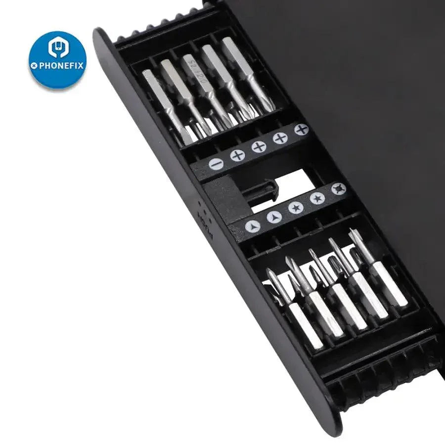JAKEMY JM-8170 magnetic screwdriver set by PHONEFIX, DIY magic box hand tools kit with multiple screwdrivers and magnetic tips.