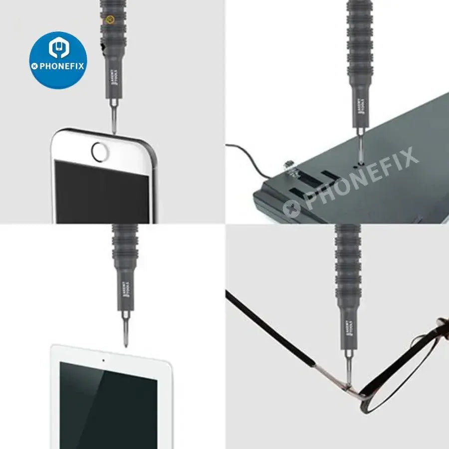 JAKEMY JM-8172 precision magnetic screwdriver repair tools kit with multiple screwdrivers and bits for electronics repairs.