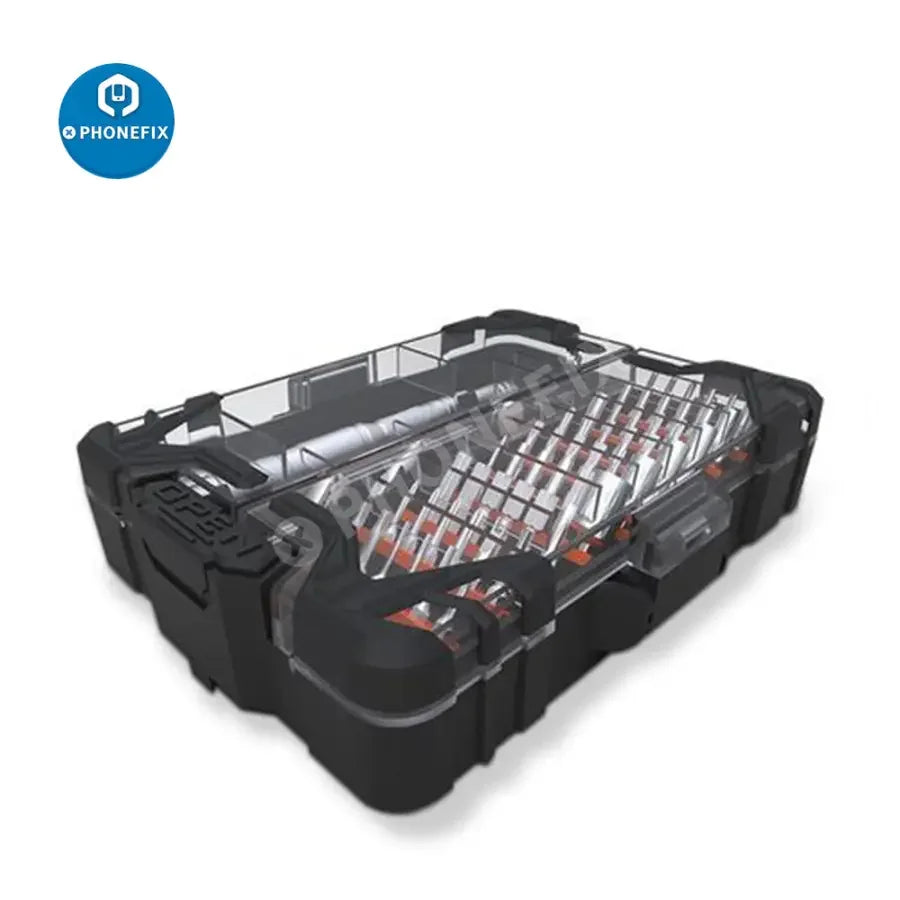 JM-8163 62-in-1 PHONEFIX magnetic electronic screwdriver tool kit with precision bits for DIY repair projects.