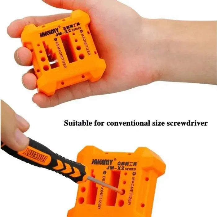 JM-X2 2-in-1 screwdriver tool by PHONEFIX, demagnetizer and magnetizer with filling screwdriver for electronic repairs.