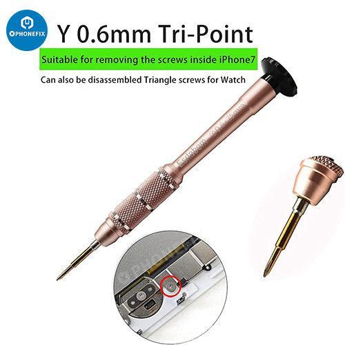 PhoneFix phone repair kit with precision screwdrivers and screen opening tools for smartphone repair and maintenance.