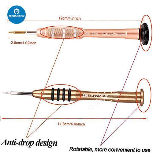 PhoneFix precision screwdriver set with screen opening tool for phone repairs, featuring multiple screwdrivers and opening tools.