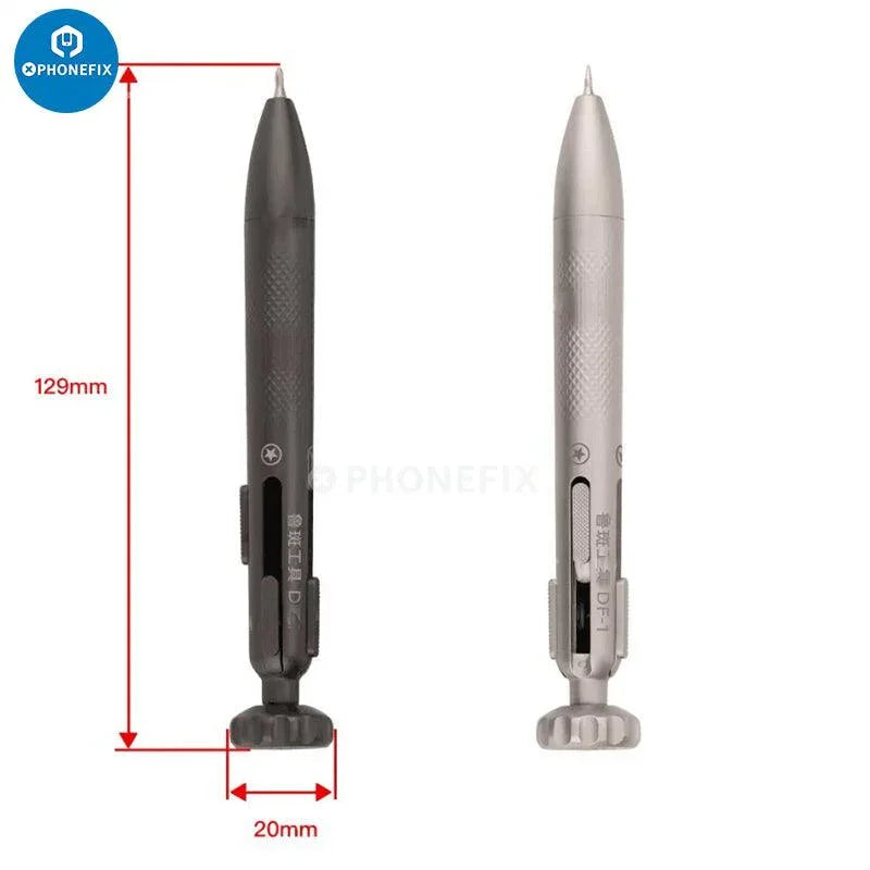 PHONEFIX Luban DF-1 magnetic screwdriver with 4-in-1 bit switchable, black screwdriver tool suitable for precision repairs.