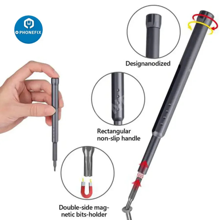 PHONEFIX JM-8182 49-in-1 screwdriver set with magnetic driver bits and precision tips for versatile repair tools.